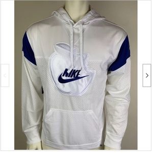 Nike NYC Manhattan Big Apple Men’s Size Small Hoodie Jersey Sweatshirt White